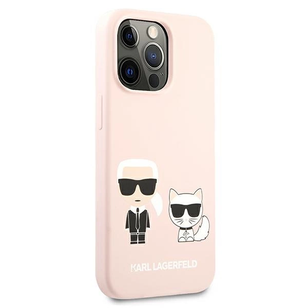 Karl Lagerfeld KLHCP13LSSKCI iPhone 13 Pro / 13  6,1" hardcase jasno różowy/light pink Silicone Karl & Choupetteeng