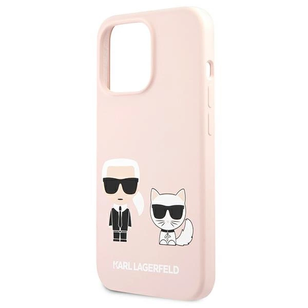 Karl Lagerfeld KLHCP13LSSKCI iPhone 13 Pro / 13  6,1" hardcase jasno różowy/light pink Silicone Karl & Choupetteeng