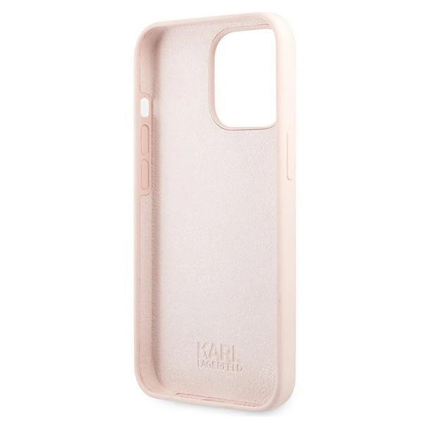 Karl Lagerfeld KLHCP13LSSKCI iPhone 13 Pro / 13  6,1" hardcase jasno różowy/light pink Silicone Karl & Choupetteeng