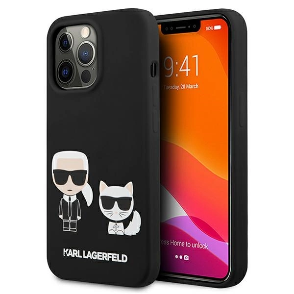 Karl Lagerfeld KLHCP13LSSKCK iPhone 13 Pro / 13 6.1" hardcase black/black Silicone Karl & Choupetteeng