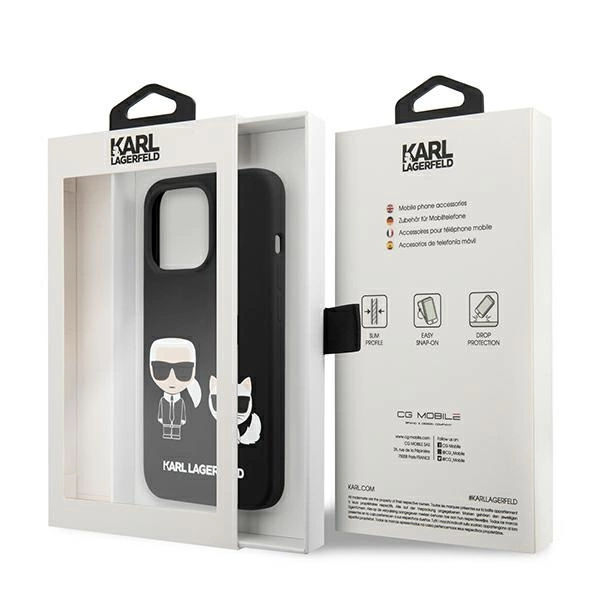 Karl Lagerfeld KLHCP13LSSKCK iPhone 13 Pro / 13 6.1" hardcase black/black Silicone Karl & Choupetteeng