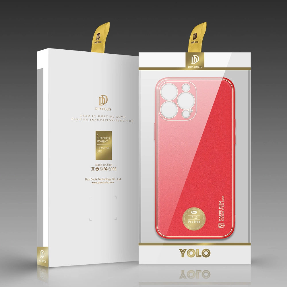 Dux Ducis Yolo elegant case made of soft TPU and PU leather for iPhone 13 Pro Max redeng