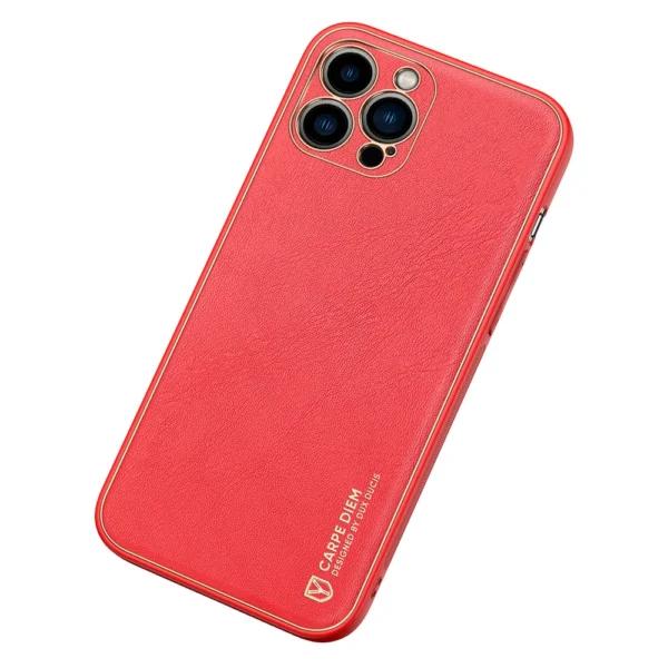 Dux Ducis Yolo elegant case made of soft TPU and PU leather for iPhone 13 Pro Max redeng