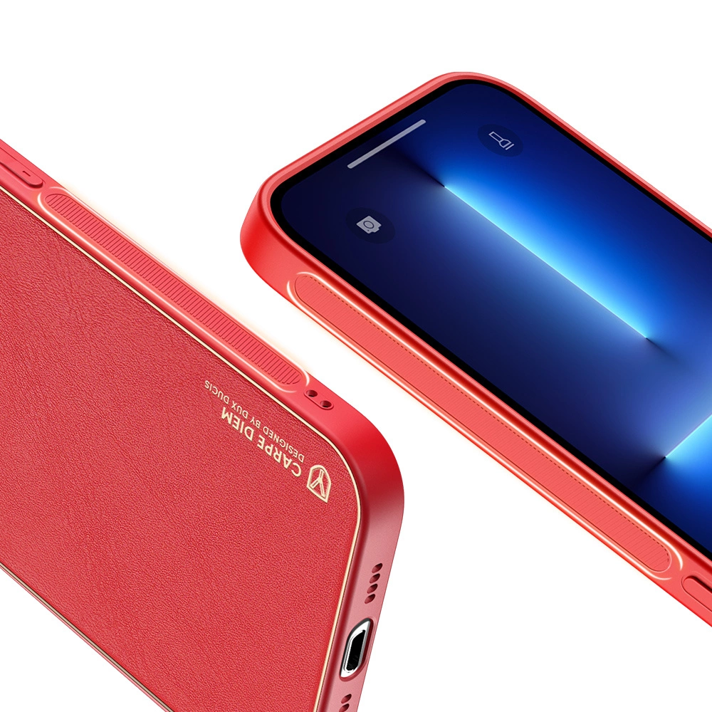 Dux Ducis Yolo elegant case made of soft TPU and PU leather for iPhone 13 Pro Max redeng