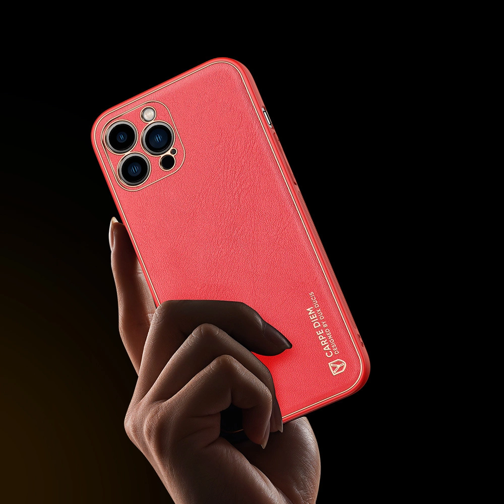 Dux Ducis Yolo elegant case made of soft TPU and PU leather for iPhone 13 Pro Max redeng