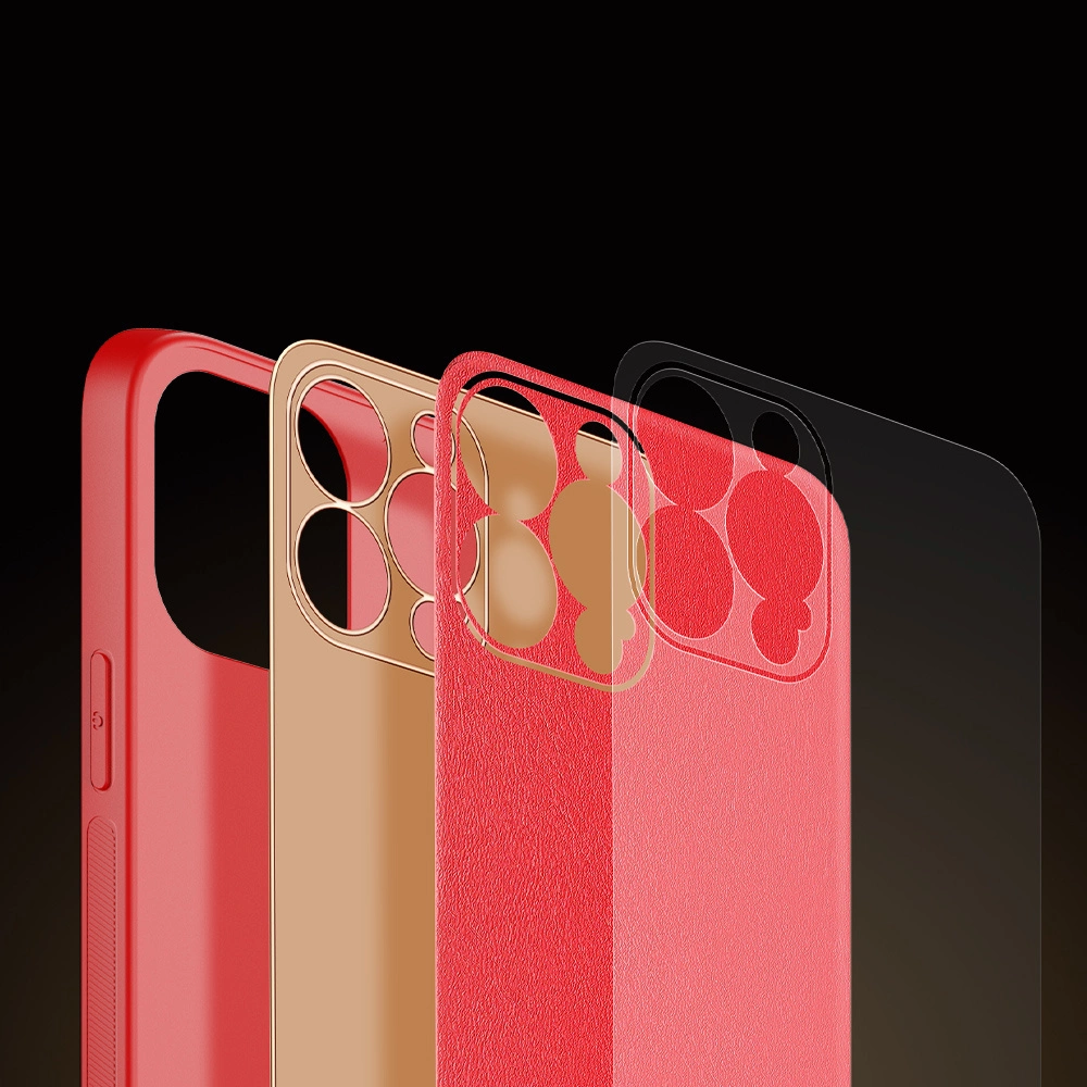 Dux Ducis Yolo elegant case made of soft TPU and PU leather for iPhone 13 Pro Max redeng