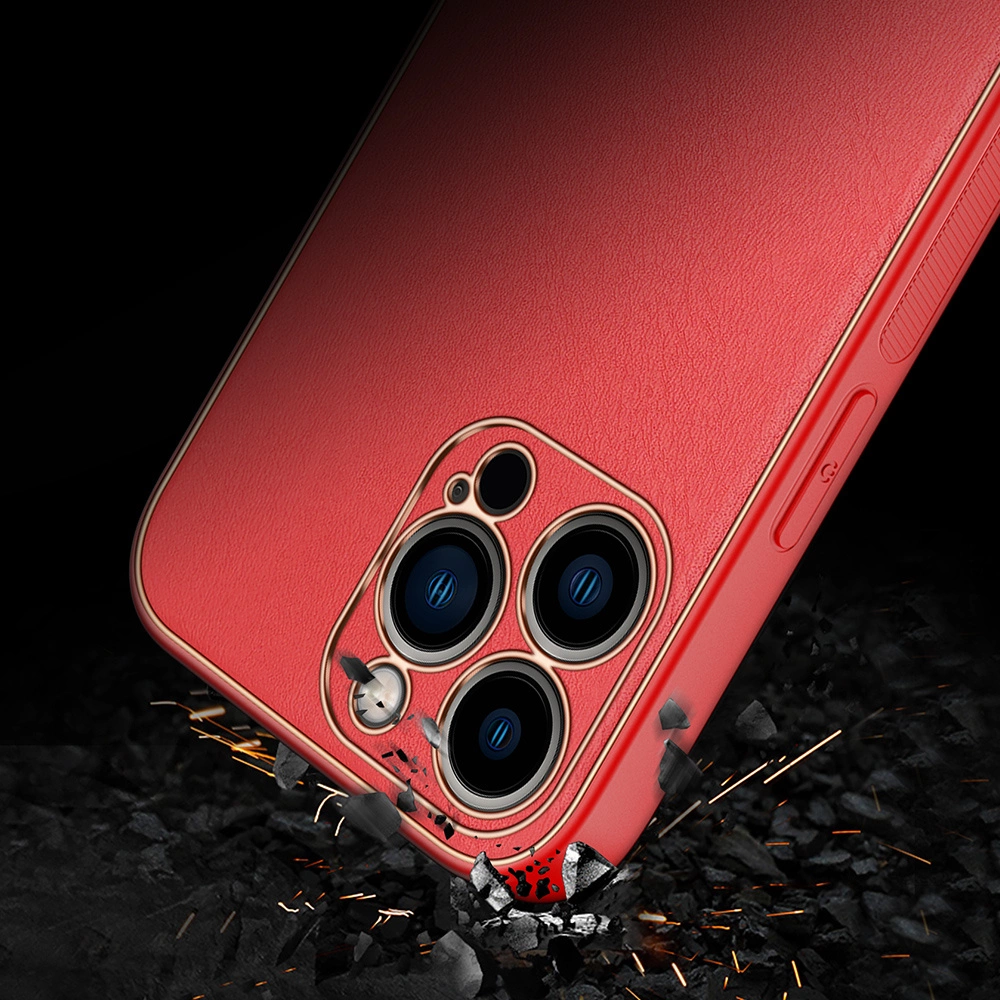 Dux Ducis Yolo elegant case made of soft TPU and PU leather for iPhone 13 Pro Max redeng