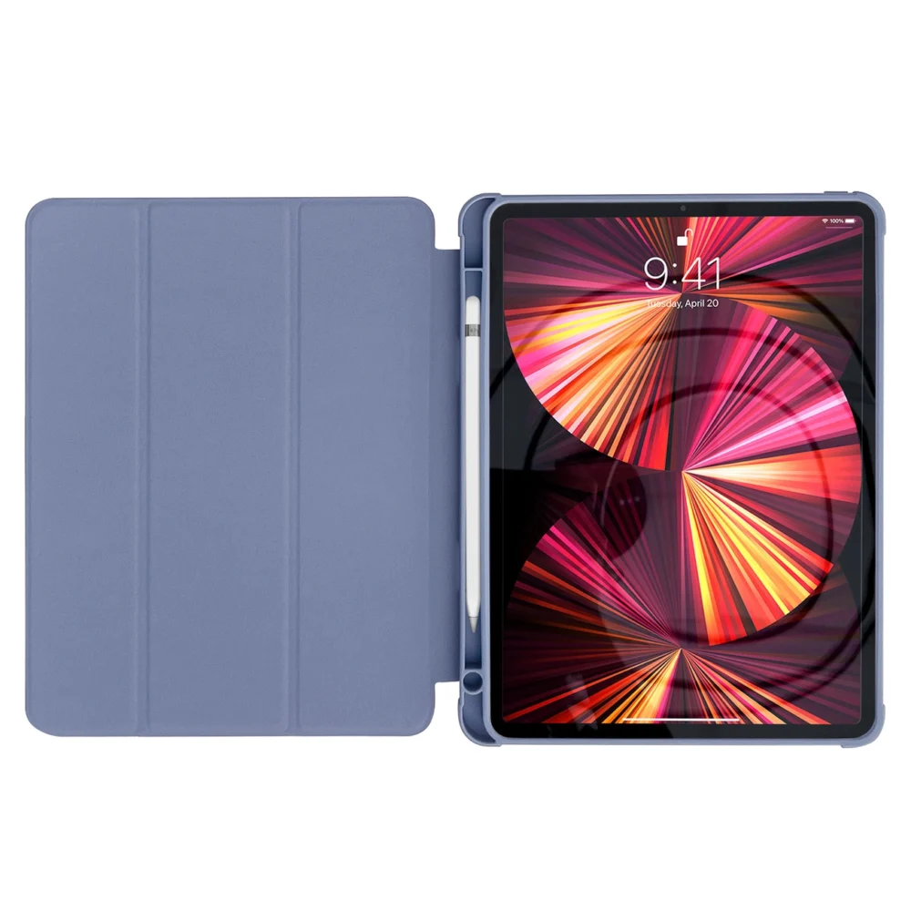 Stand Tablet Case Smart Cover case for iPad mini 2021 with stand function blueeng