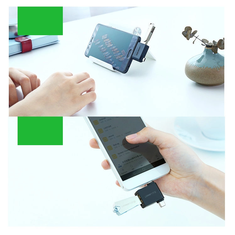 Ugreen adapter OTG USB USB 3.2 Gen 1 (5Gbps) - USB Type C / micro USB black (30453)eng