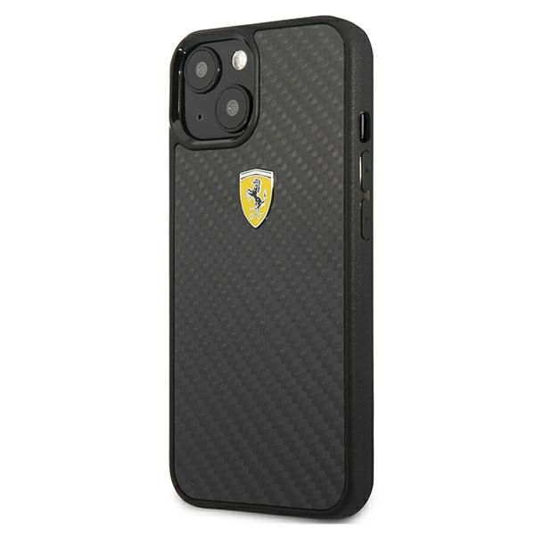 Ferrari FEHCP13SFCABK iPhone 13 mini 5.4" black/black hardcase On Track Real Carboneng