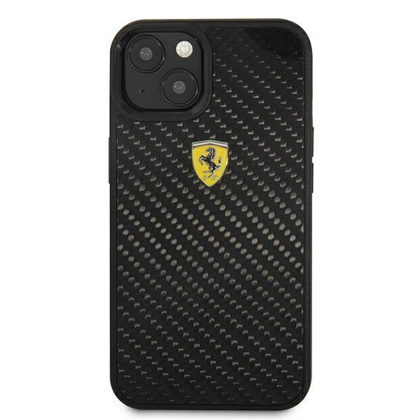 Ferrari FEHCP13SFCABK iPhone 13 mini 5.4" black/black hardcase On Track Real Carboneng