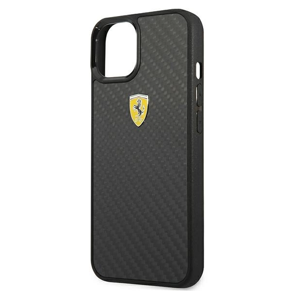 Ferrari FEHCP13SFCABK iPhone 13 mini 5.4" black/black hardcase On Track Real Carboneng