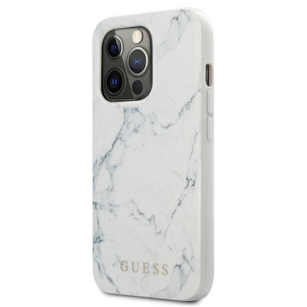 Guess Marble Case for iPhone 13 Pro / 13 - Whiteeng