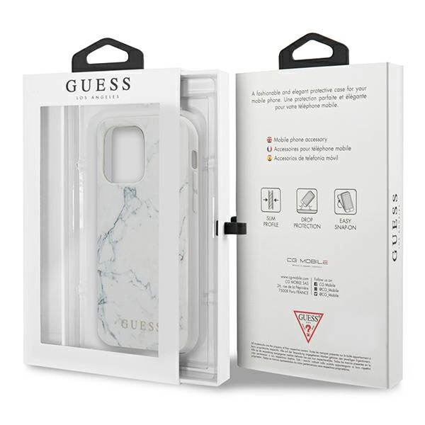 Guess Marble Case for iPhone 13 Pro / 13 - Whiteeng