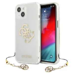 Guess GUHCP13SKS4GGO iPhone 13 mini 5.4" Transparent hardcase 4G Gold Charms Collectioneng