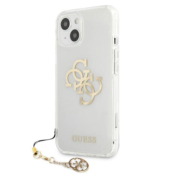Guess GUHCP13SKS4GGO iPhone 13 mini 5.4" Transparent hardcase 4G Gold Charms Collectioneng