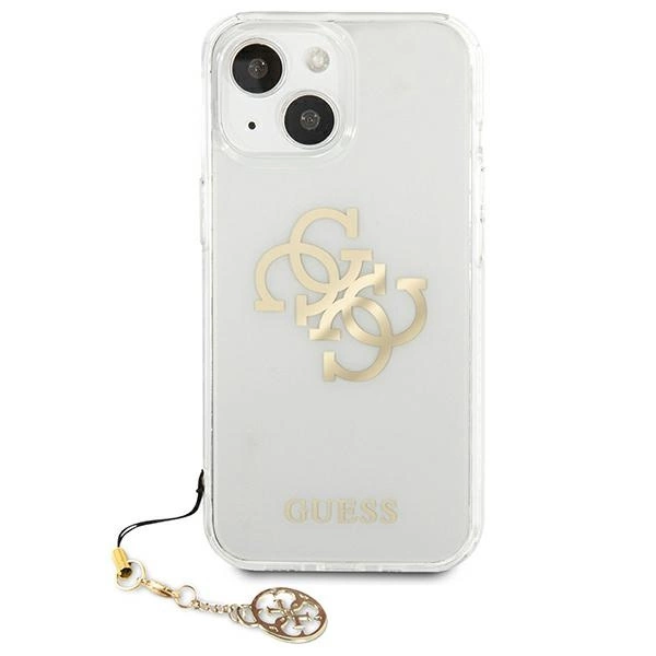 Guess GUHCP13SKS4GGO iPhone 13 mini 5.4" Transparent hardcase 4G Gold Charms Collectioneng