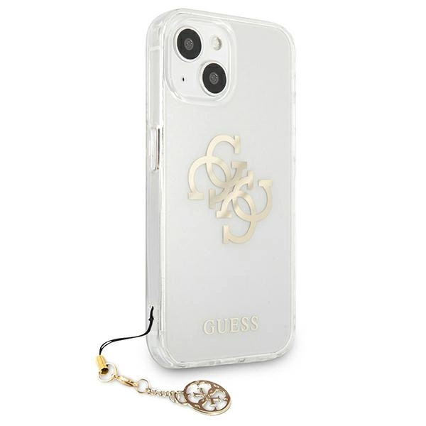 Guess GUHCP13SKS4GGO iPhone 13 mini 5.4" Transparent hardcase 4G Gold Charms Collectioneng
