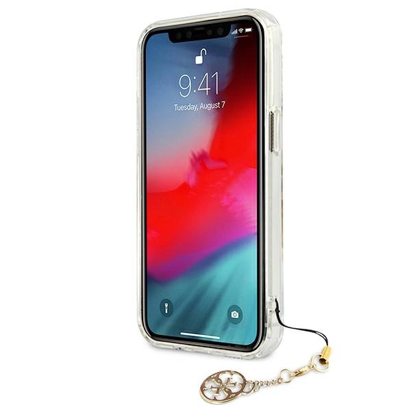 Guess GUHCP13SKS4GGO iPhone 13 mini 5.4" Transparent hardcase 4G Gold Charms Collectioneng