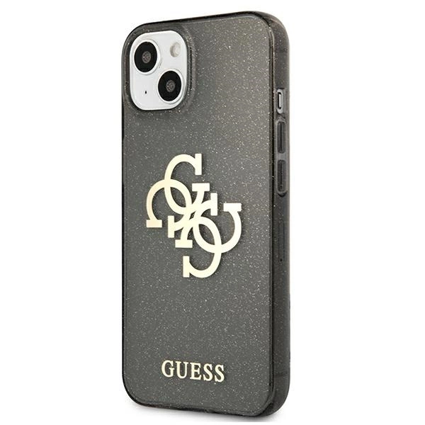 Guess GUHCP13SPCUGL4GBK iPhone 13 mini 5.4" black/black hard case Glitter 4G Big Logoeng