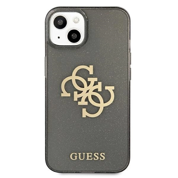 Guess GUHCP13SPCUGL4GBK iPhone 13 mini 5.4" black/black hard case Glitter 4G Big Logoeng
