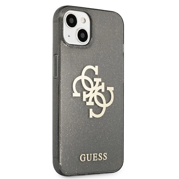 Guess GUHCP13SPCUGL4GBK iPhone 13 mini 5.4" black/black hard case Glitter 4G Big Logoeng