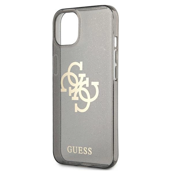 Guess GUHCP13SPCUGL4GBK iPhone 13 mini 5.4" black/black hard case Glitter 4G Big Logoeng