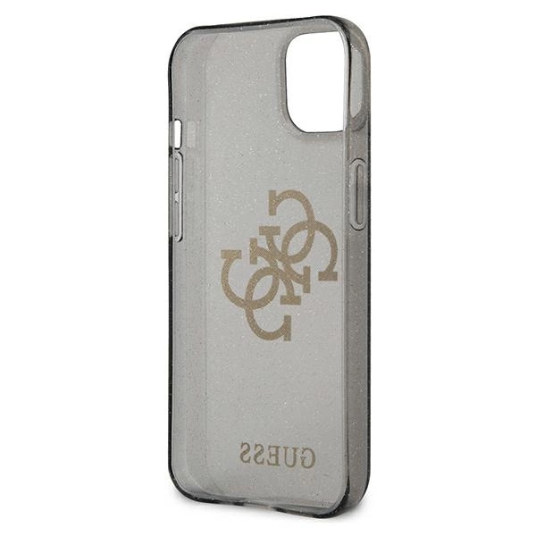 Guess GUHCP13SPCUGL4GBK iPhone 13 mini 5.4" black/black hard case Glitter 4G Big Logoeng