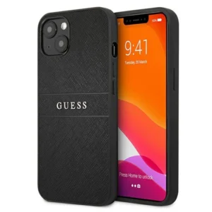 Guess Saffiano Strap Case for iPhone 13 mini 5.4" - Blackeng