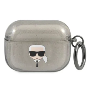 Karl Lagerfeld KLAPUKHGK AirPods Pro cover czarny/black Glitter Karl`s Headeng