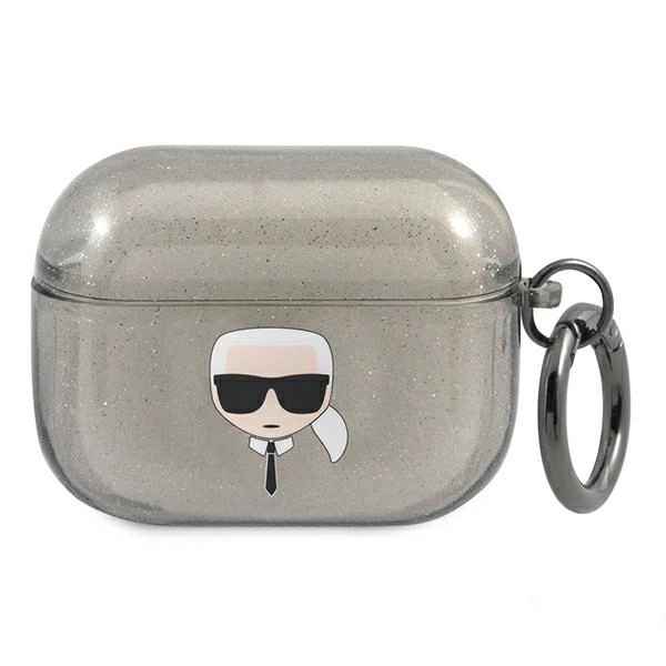 Karl Lagerfeld KLAPUKHGK AirPods Pro cover czarny/black Glitter Karl`s Headeng