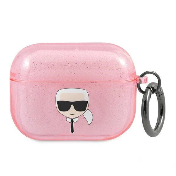 Karl Lagerfeld KLAPUKHGP AirPods Pro cover różowy/pink Glitter Karl`s Headeng