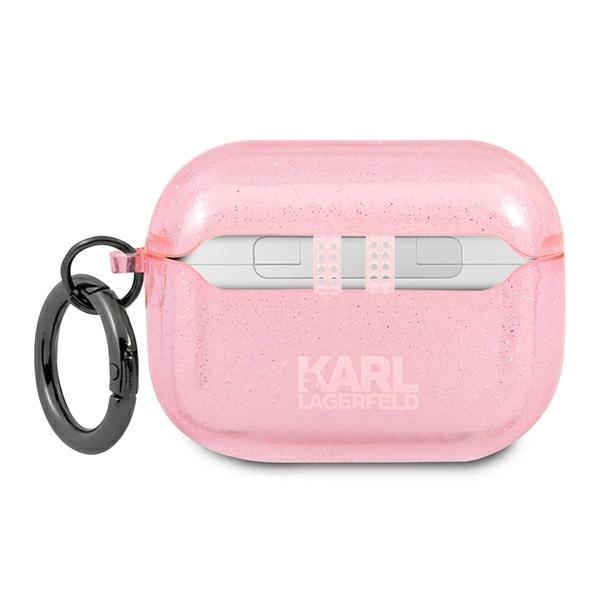 Karl Lagerfeld KLAPUKHGP AirPods Pro cover różowy/pink Glitter Karl`s Headeng