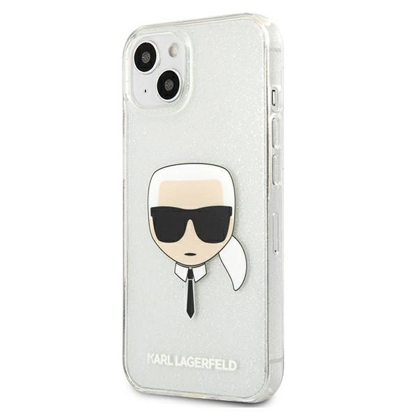 Karl Lagerfeld KLHCP13SKHTUGLS iPhone 13 mini 5,4" srebrny/silver hardcase Glitter Karl`s Headeng