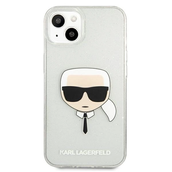 Karl Lagerfeld KLHCP13SKHTUGLS iPhone 13 mini 5,4" srebrny/silver hardcase Glitter Karl`s Headeng