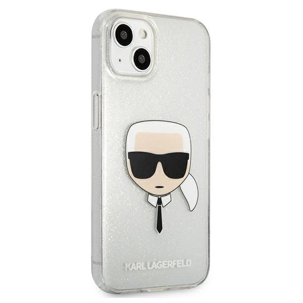 Karl Lagerfeld KLHCP13SKHTUGLS iPhone 13 mini 5,4" srebrny/silver hardcase Glitter Karl`s Headeng