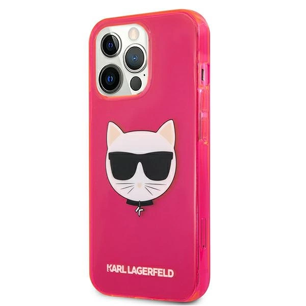 Karl Lagerfeld KLHCP13XCHTRP iPhone 13 Pro Max 6.7" pink/pink hardcase Glitter Choupette Fluoeng