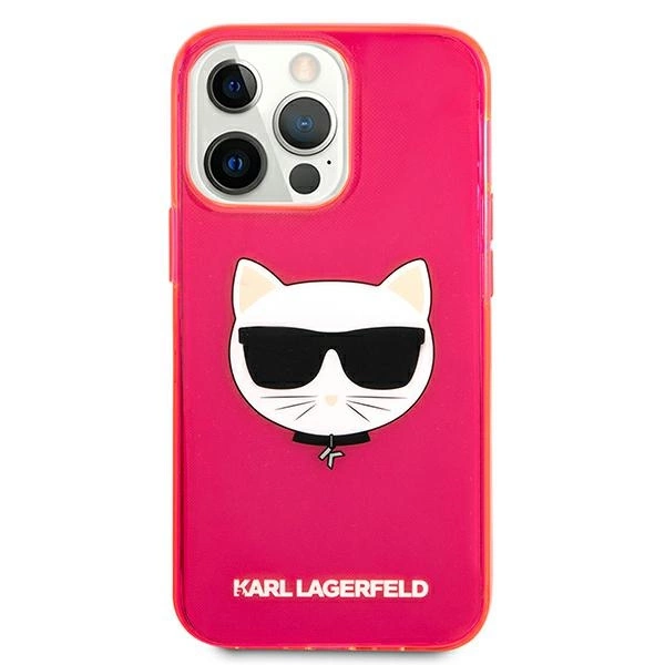 Karl Lagerfeld KLHCP13XCHTRP iPhone 13 Pro Max 6.7" pink/pink hardcase Glitter Choupette Fluoeng