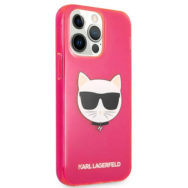Karl Lagerfeld KLHCP13XCHTRP iPhone 13 Pro Max 6.7" pink/pink hardcase Glitter Choupette Fluoeng