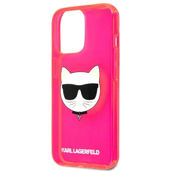 Karl Lagerfeld KLHCP13XCHTRP iPhone 13 Pro Max 6.7" pink/pink hardcase Glitter Choupette Fluoeng