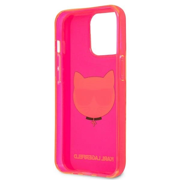Karl Lagerfeld KLHCP13XCHTRP iPhone 13 Pro Max 6.7" pink/pink hardcase Glitter Choupette Fluoeng