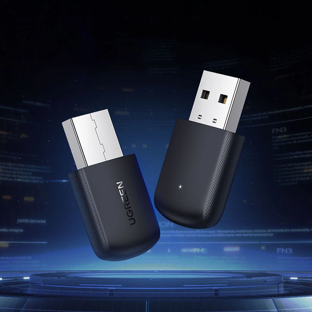 Ugreen dual-band adapter external USB network card - WiFi 11ac AC650 black (CM448)eng