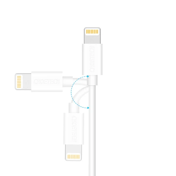 Choetech certified USB-A cable - Lightning MFI 1.8m white (IP0027)eng