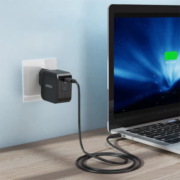 Choetech GaN USB Type C wall charger 61W Power Delivery black (Q6006)eng