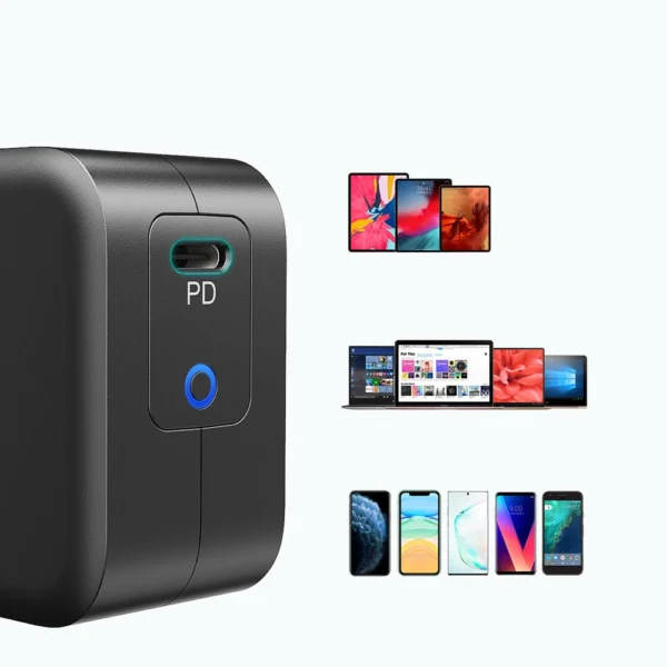 Choetech GaN USB Type C wall charger 61W Power Delivery black (Q6006)eng
