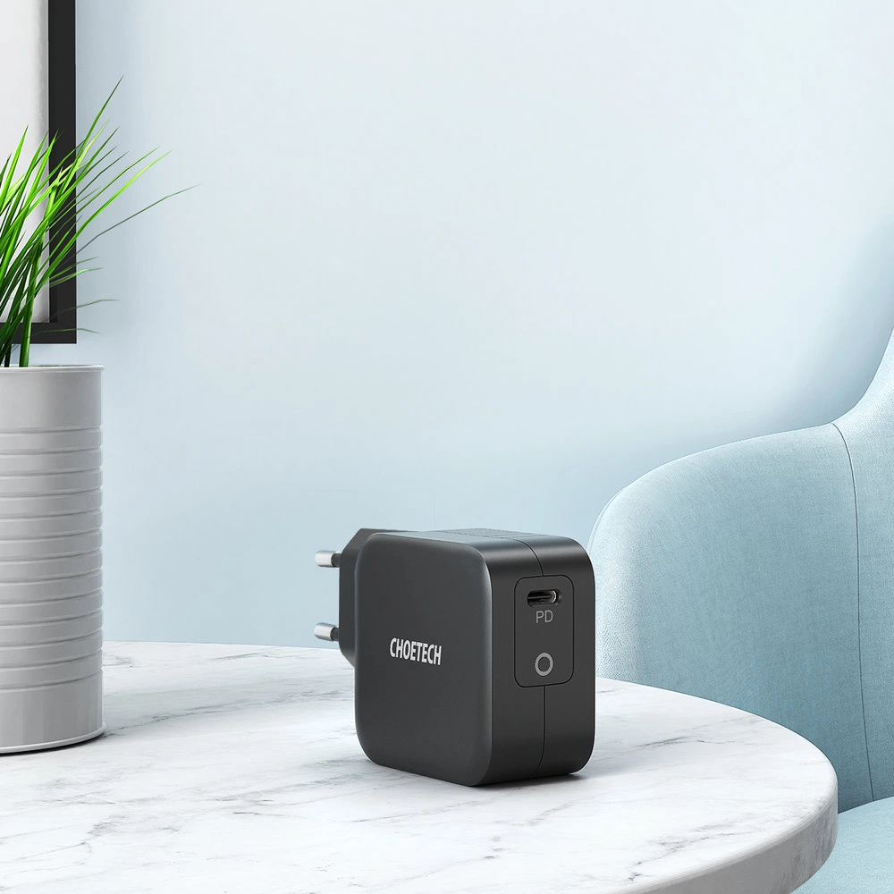 Choetech GaN USB Type C wall charger 61W Power Delivery black (Q6006)eng