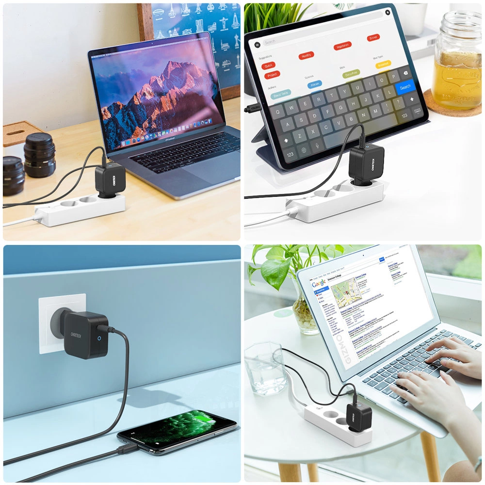 Choetech GaN USB Type C wall charger 61W Power Delivery black (Q6006)eng