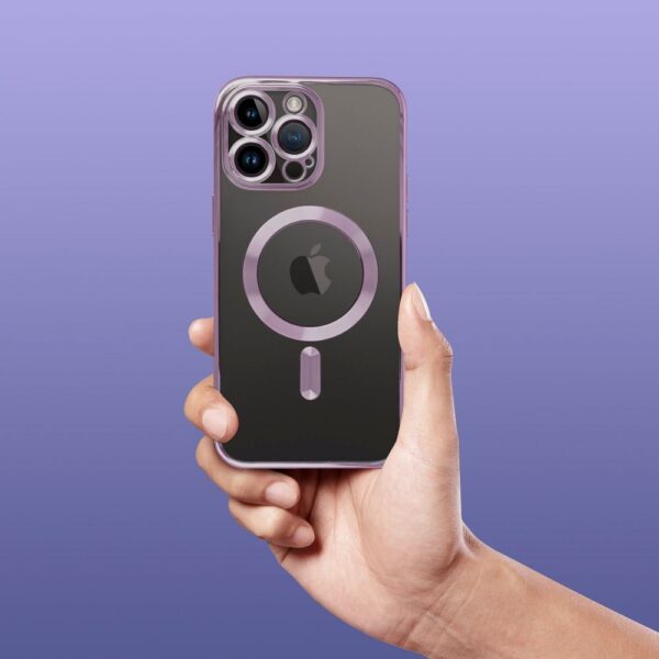 ELECTRO MAG COVER case compatible with MagSafe for IPHONE 17 Pro Max deep purple