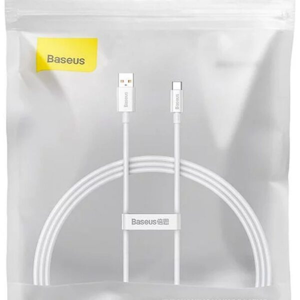 BASEUS cable USB A to Type C PD 6A 100W P10320102214-00 1 m white