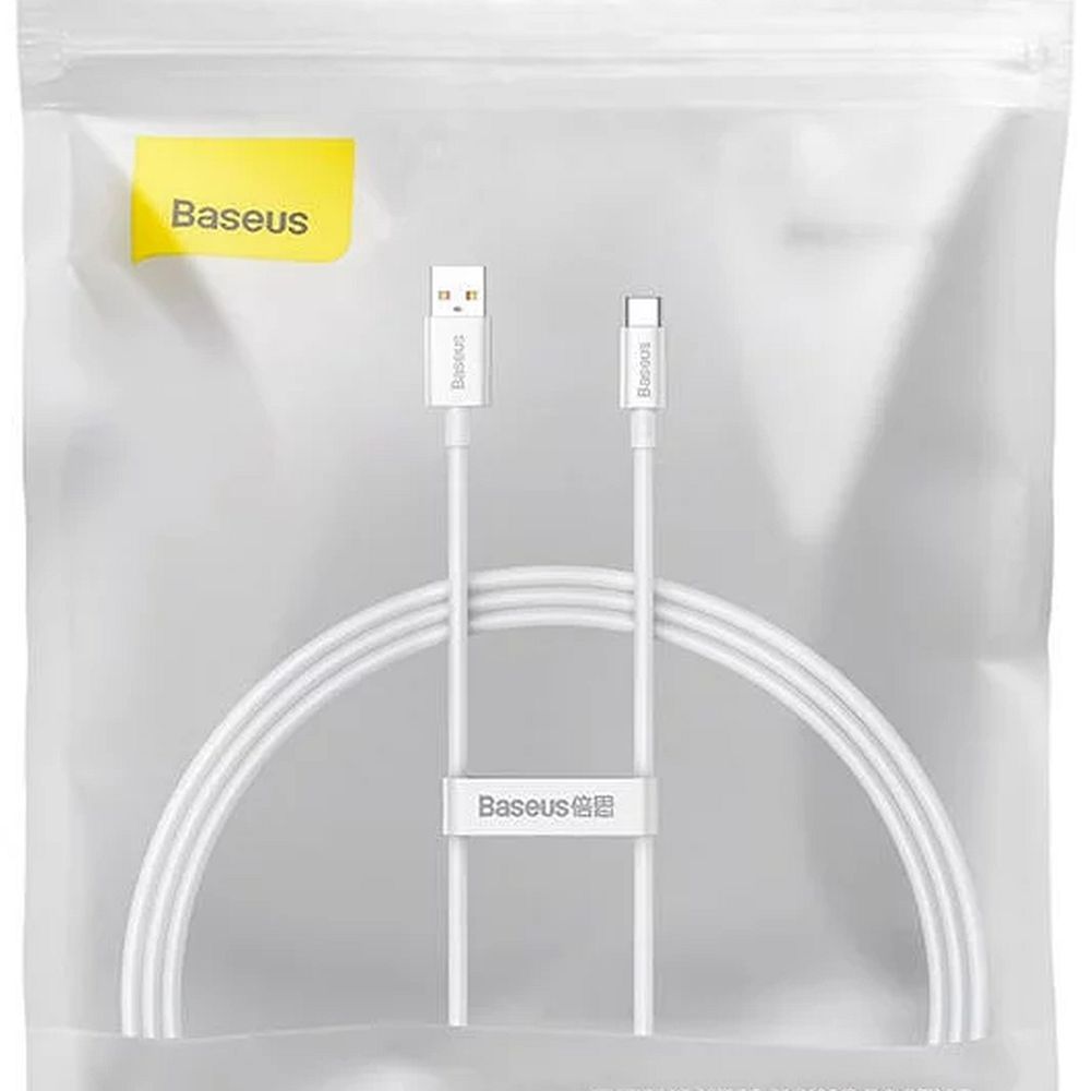 BASEUS cable USB A to Type C PD 6A 100W P10320102214-00 1 m white